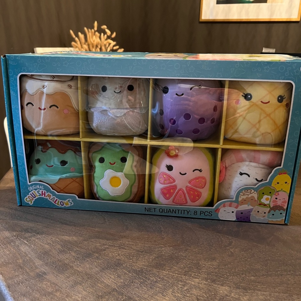 Squishmallows Rare Food  8 piece Set NIB